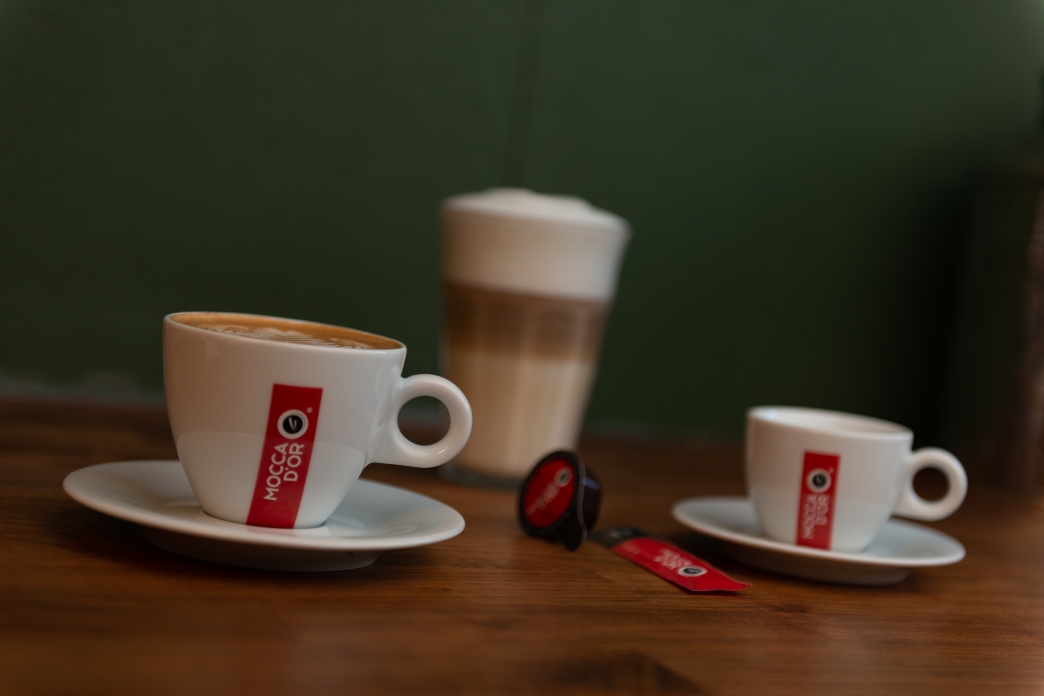 Around the cup